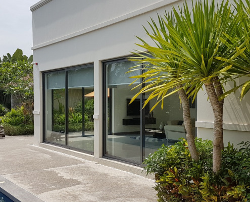 ระบบบานเลื่อน SUNFLEX SF 42 / โครงอะลูมิเนียม