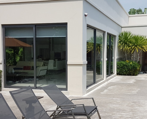 ระบบบานเลื่อน SUNFLEX SF 42 / โครงอะลูมิเนียม