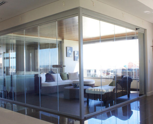 ระบบบานเลื่อนและบานหมุน SUNFLEX SF25 / กระจกทั้งหมด