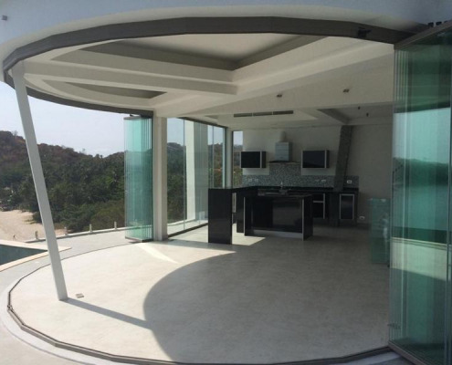 ระบบบานเลื่อนและบานหมุน SUNFLEX SF25 / กระจกทั้งหมด